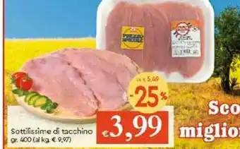 Galassia Sottilissime Di Tacchino 400 G offerta