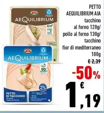 Conad PETTO AEQUILIBRIUM AIA tacchino al forno 120g offerta