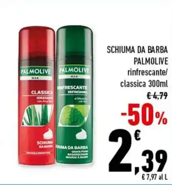Conad SCHIUMA DA BARBA PALMOLIVE rinfrescante/ classica 300ml offerta