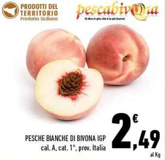 Conad PESCHE BIANCHE DI BIVONA IGP offerta