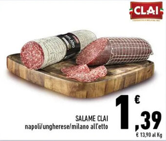 Conad SALAME CLAI napoli/ungherese/milano offerta