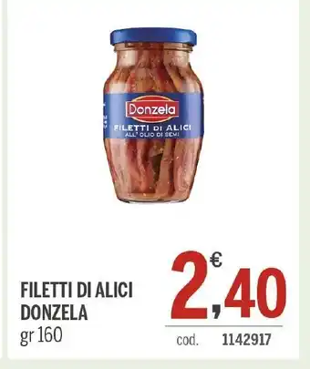 Elefante Cash & Carry FILETTI DI ALICI DONZELA gr 160 offerta