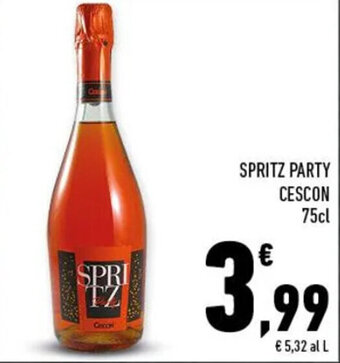 Conad SPRITZ PARTY CESCON 75cl offerta