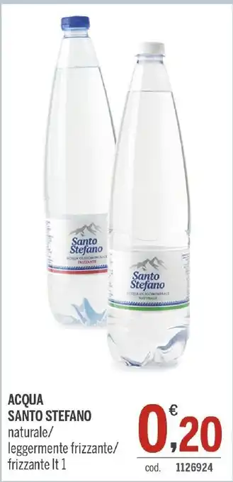 ACQUA SANTO STEFANO naturale/ leggermente frizzante/ frizzante It 1