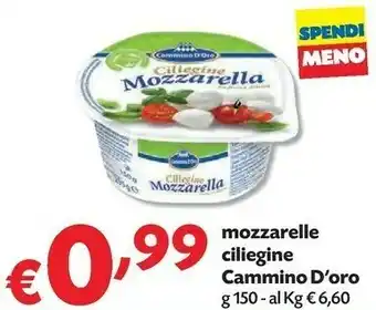 Pam Cammino d'oro Mozzarella offerta