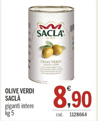OLIVE VERDI SACLÀ giganti intere kg 5