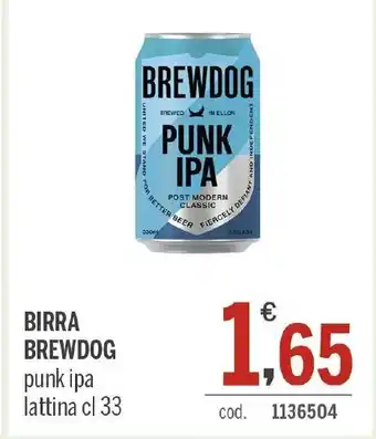 BIRRA BREWDOG punk ipa lattina cl 33