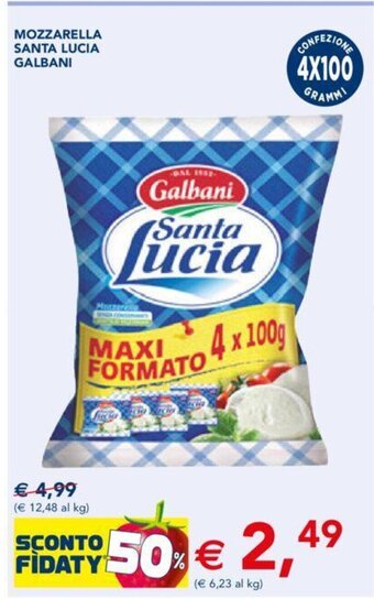 Esselunga MOZZARELLA SANTA LUCIA GALBANI offerta