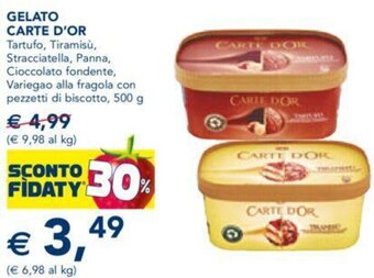 Esselunga GELATO CARTE D'OR 500 g offerta