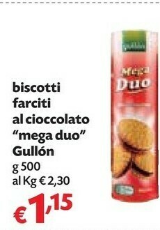Pam Gullon Biscotti Farciti Al Cioccolato Mega Duo offerta