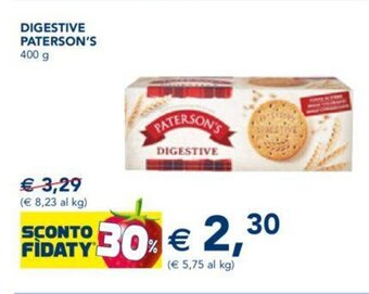 Esselunga DIGESTIVE PATERSON'S 400 g offerta