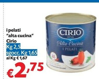 Pam Cirio Pomodori pelati offerta