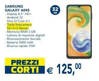 Esselunga SAMSUNG GALAXY A045 offerta