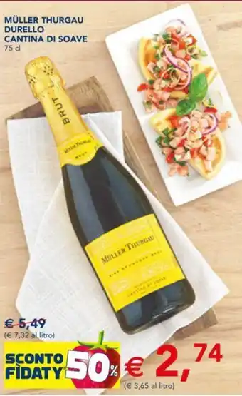 Esselunga MÜLLER THURGAU DURELLO CANTINA DI SOAVE 75 cl offerta