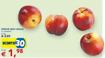 Esselunga PESCHE NOCI GIALLE in cassetta, al kg offerta