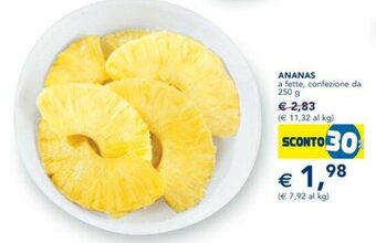 Esselunga ANANAS a fette, confezione da 250 g offerta