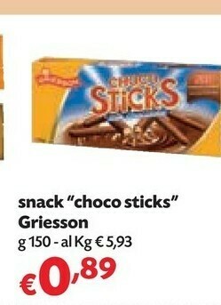 Pam Griesson - Choco Sticks Milk Chocolate 150 g(ml) offerta