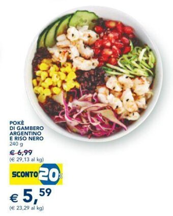 Esselunga POKÈ DI GAMBERO ARGENTINO E RISO NERO 240 g offerta
