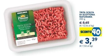Esselunga TRITA SCELTA DI SCOTTONA NATURAMA 450 g offerta