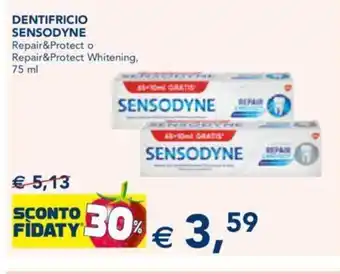 Esselunga DENTIFRICIO SENSODYNE Repair&Protect o Repair&Protect Whitening, 75 ml offerta