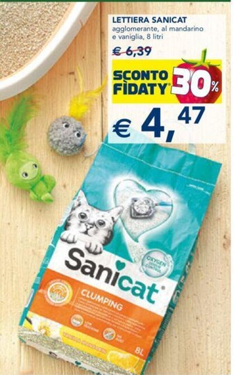 LETTIERA SANICAT agglomerante, al mandarino e vaniglia, 8 litri