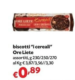 Pam Ore liete perugia Biscotti I Cereali offerta
