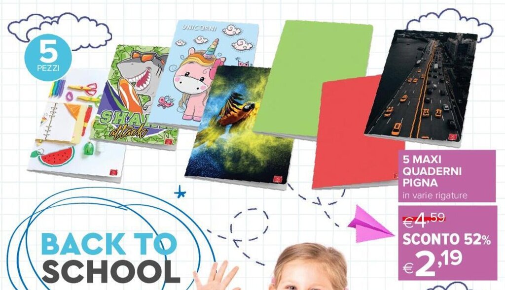 Iperal 5 MAXI QUADERNI PIGNA offerta