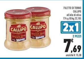 Conad City FILETTO DI TONNO CALLIPO all'olio di oliva 174 g offerta