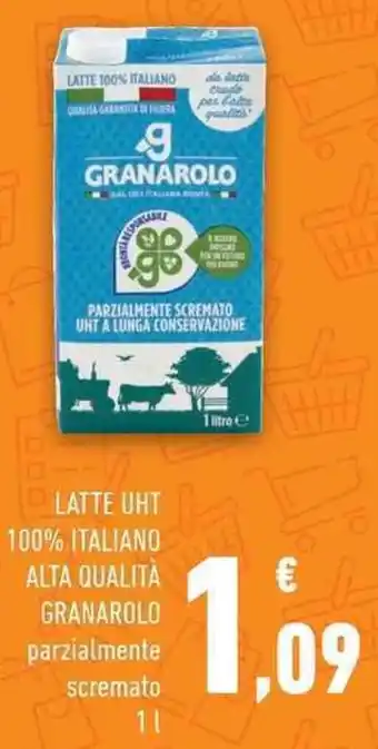 Conad City LATTE UHT 100% ITALIANO ALTA QUALITÀ GRANAROLO parzialmente scremato 1L offerta