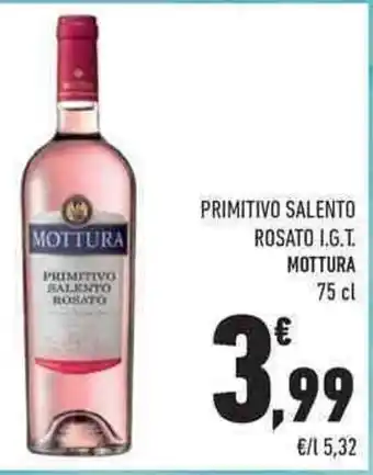 Conad City PRIMITIVO SALENTO ROSATO I.G.T. MOTTURA 75 cl offerta