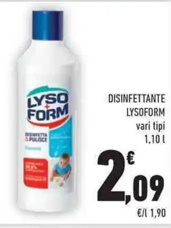 Conad City DISINFETTANTE LYSOFORM vari tipi 1,10 L offerta