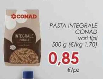 Conad City PASTA INTEGRALE CONAD vari tipi 500 g offerta
