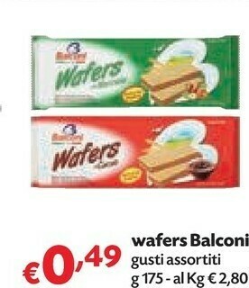 Pam Balconi - Wafers Nocciole 175 g(ml) offerta