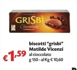 Pam Matilde Vicenzi - L'Originale Grisbì Cioccolato 150 g(ml) offerta