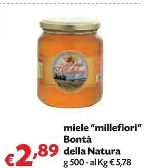 Pam Bontà della natura Miele Millefiori offerta