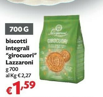 Pam Lazzaroni Biscotti Integrali Girocuori offerta