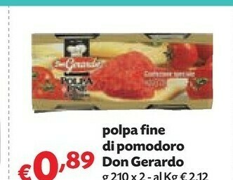 Pam Don gerardo Polpa Fine Di Pomodoro offerta