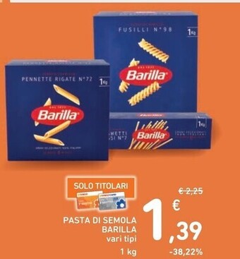 Spazio Conad Barilla pasta di semola offerta