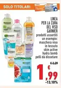 Conad Garnier linea per la cura del viso offerta