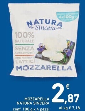Natura sincera mozzarella