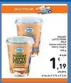 Spazio Conad Mila yogurt latte fieno offerta