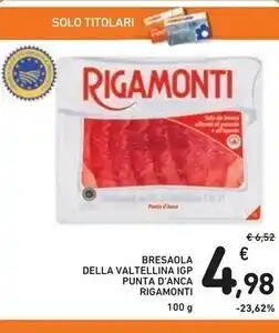 Spazio Conad Rigamonti bresaola della valtellina igt offerta