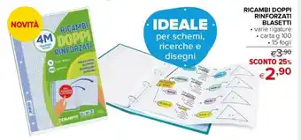 Iperal RICAMBI DOPPI RINFORZATI BLASETTI • varie rigature • carta g 100 • 15 fogli offerta