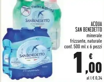 Conad San Benedetto San Benedetto - Acqua Minerale Naturale Frizzante 500 g(ml) offerta