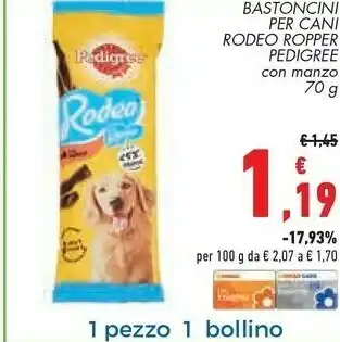 Conad Pedigre Bastoncini Per Cani Rodeo Ropper offerta