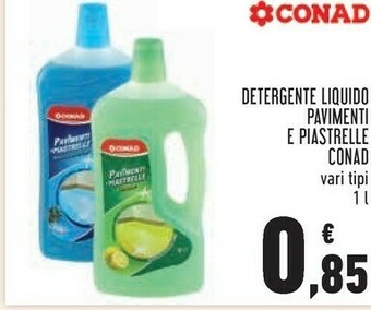 Conad Conad Detergente Liquido Pavimenti E Piastrelle offerta