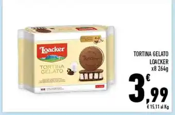 Conad TORTINA GELATO LOACKER x 8 264 g offerta