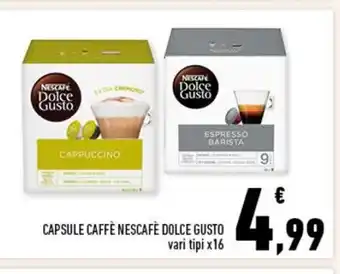 Conad CAPSULE CAFFÈ NESCAFÈ DOLCE GUSTO vari tipi x16 offerta