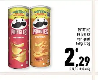 Conad PATATINE PRINGLES vari gusti 160g/175g offerta