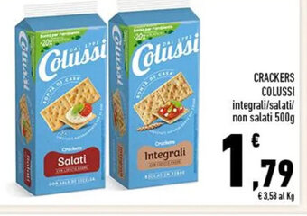 Conad CRACKERS COLUSSI integrali/salati/ non salati 500g offerta